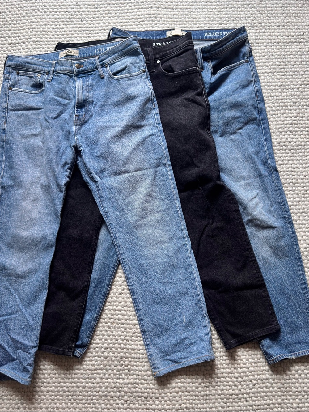 Madewell Men's 33x30 Jeans Bundle of 3 — Light Blue & Black
